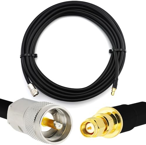 RANGEFUL 3m SMA Stecker auf PL259 RG214U CB Koaxialkabel SMA Male auf UHF Stecker RG214 Verlängerung 50 Ohm — für HAM CB Radio Antenne SWR-Messgerät Amateur Kurzwellen HF