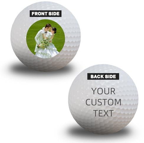 ROSEEKA Personalisierte doppelseitige Golfbälle mit Ihrem Namen, Logo oder Text für einzigartige Geschenke und unvergessliche Ereignisse, perfekt für Golfliebhaber, Turniere und besondere Anlässe