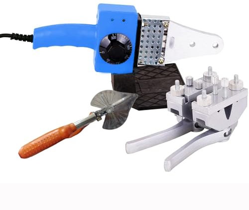 800W Electric Round Belt Welding Machine with Scissors and Clamps - Polyurethane Hot Melt Machine with Connector Strips and Plastic Pipes