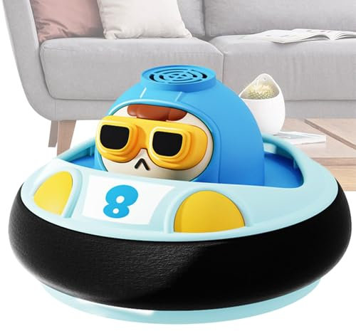 FmtwPhn Coche de Choque para niños, Juguete de Bola Flotante - Pequeño Auto chocador con Sonido e iluminación,Balón de fútbol Flotante de Aire Recargable, vehículos de Carreras para niños y Adultos