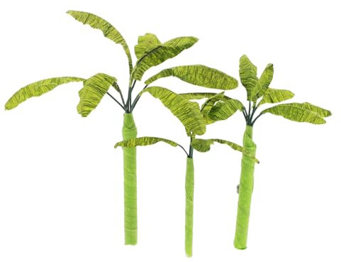 Vaguelly 3pcs Mini Table Plant Model Banana Tree Model Banana Tree Decoration for Craft Scene