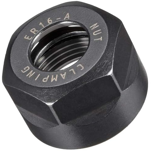 TOP-VIGOR ER16-A(M22) Spannzangen-Sechskantmutter, M22 x 1,5 mm Gewinde, 13 mm Bohrung, präzisionsgeschliffene Stahlguss-Spannzange und Muttern-Set für CNC-Fräsfutterhalter, Drehmaschine