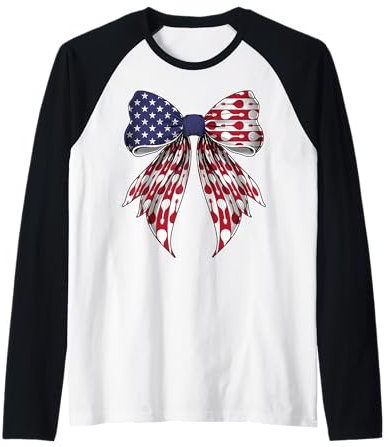 Mandoline Instrument Mandoliniste Drapeau Américain 4 Juillet Manche Raglan