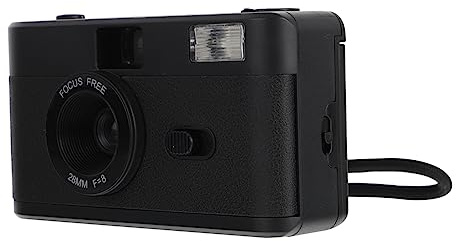 SHINEOFI Appareil Photo Rétro à Pellicule Plastique Flash Intégré pour Amateurs De Photographie Vintage, Compact, Léger, Noir, Utilisation Argentique pour Voyages Et Loisirs