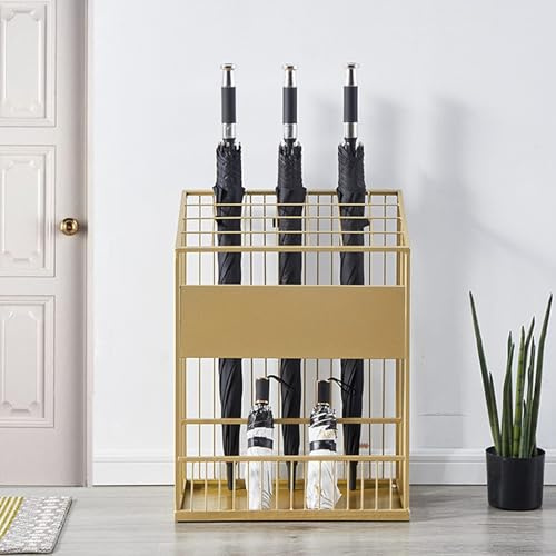 LWJQRSP Large Free-Standing Umbrella Holder - Metal Support for Umbrellas, Canes & Walking Sticks - Modern Grid nizer (Color A) - Commercial Use, Durable & Stylish