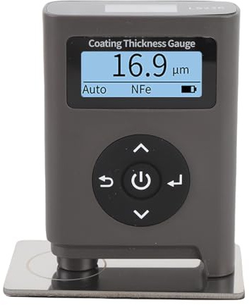 Luocute Beläggningstjocklek Mätare, Professionell Industriell Färgmätare Digital 2 Skärm Professionell Industriell FE/NFE 0,0-2000μm Integrerad Exakt med BT