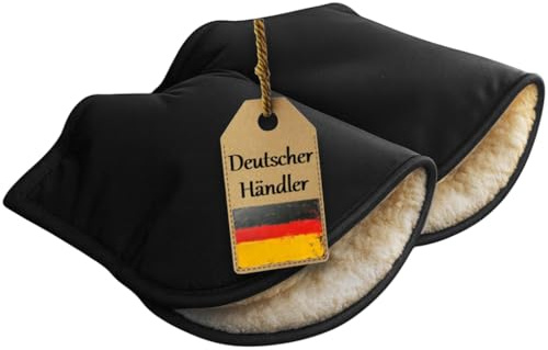 Rollator Handmanschetten mit 100% Schurwollfutter | Rollatorhandschuhe von FabaCare | Wetterfeste Rollator-Handwärmer | Wind- & wasserabweisende Muff-Handschuhe | 1 Paar