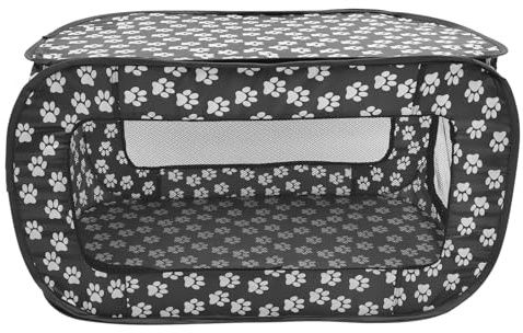 BESTonZON Tragbares Katzenzelt aus Oxford Stoff in Schwarz mit Viel Platz und Klappbarem Design für Outdoor Spiel und Reisetransport von Katzen und Kleinen Haustieren
