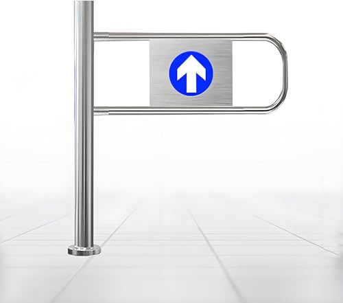Portal de seguridad automático de acero inoxidable, puerta oscilante unidireccional para supermercados, centros comerciales, estaciones de tren y pasillos, diseño de rebote, entrada lateral izquierda