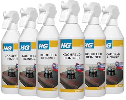HG Kochfeld Reiniger – Spezialreiniger für Glaskeramik & Induktion – 6er Set