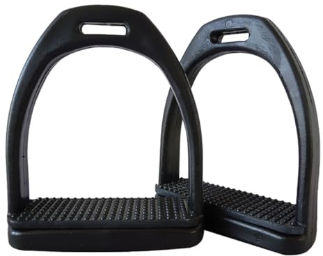 Amosfun Staffe Antiscivolo per Equitazione Set da 2 Pezzi, Staffa di Sicurezza per Sella in Materiale Resistente, Suola Ampia Antiscivolo e Sgancio Emergenza, Accessori per Cavalli per