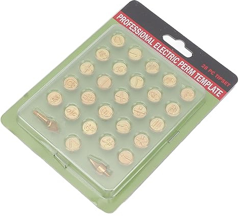 Luqeeg Juego de 26 Puntas de Latón para Quemar Madera, Punta de Pirograbado, Puntas de Grabado con Diseño Roscado, Ideal para Pirograbado de Bricolaje, Grabado en Madera, Cuero y Plástico