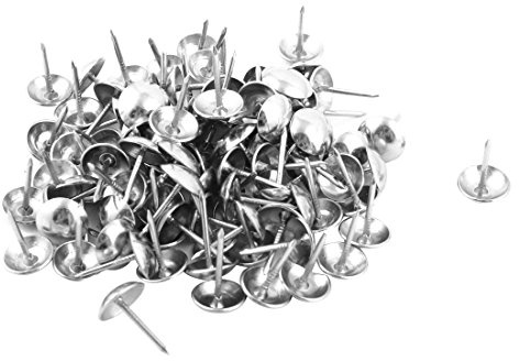sourcing map 100stk.Möbel Nagel Büro Metall Möbel Tack Nagel an der Wand Stecknadel Silber Ton 10 x 15mm | Tack Nagel an der Wand Stecknadel