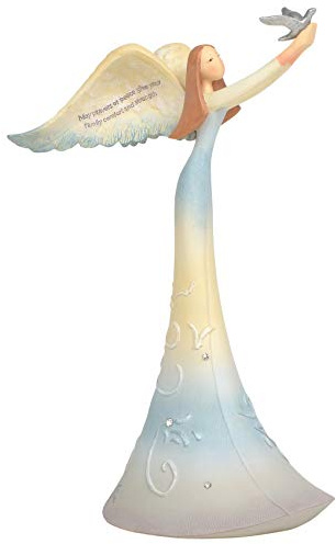 Enesco Peace by Piece Prayers Angel Figurine, 7.68 Inch, Multicolor