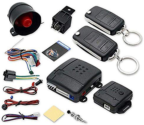 MASO Car Central Lock Universal Auto Remote Central Kit Vehicle Door Lock with Shock Sensor + Contorl Box + 2 Remote Contorl for Car Central Door Lock