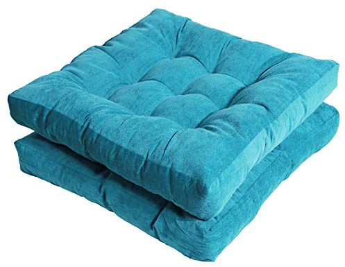 Tiita 22 Inch Square Floor Cushions, Floor Pillow for Sitting, Blue