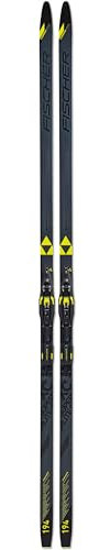 Fischer Damen, Herren Langlaufski Klassik Superlite Crown EF Xtra Stiff+BDG CONTRO Black-Blue-Yellow 204