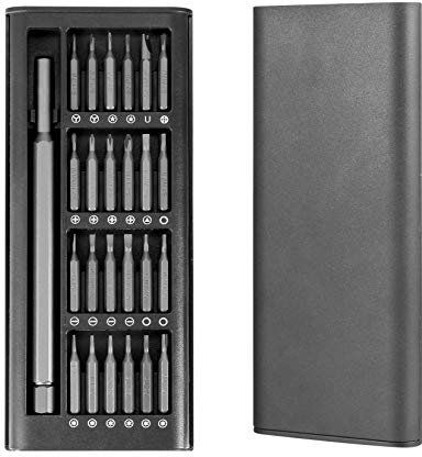 Set di Cacciaviti Magnetici di Precisione, 24 in 1 Kit Cacciaviti di Riparazione, Cacciavite con Custodia per Occhiali, Smartphone, Cellulare, PC, Laptop, Elettronica (24 in 1)