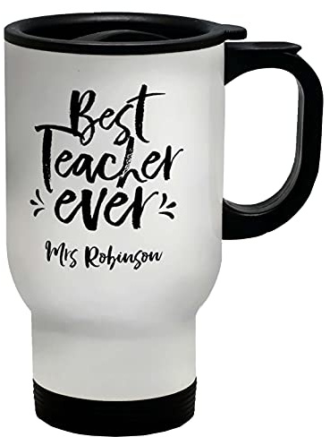 Shopagift Personalised Best Teacher Ever Travel Mug Cup
