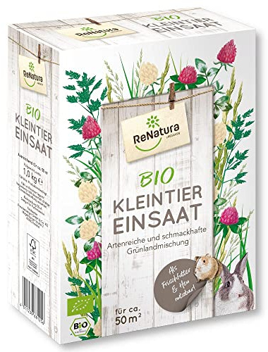 ReNatura Bio Kleintiereinsaat 1,0 kg Kleintierwiese Nutztierwiese Nagerwiese