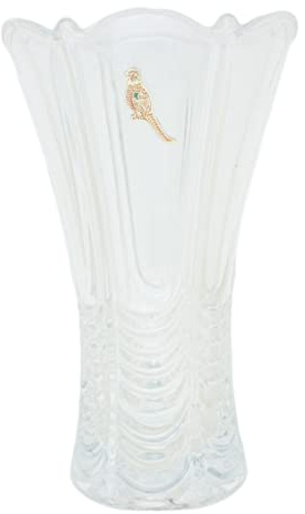 Pheasant Enamel Flower Table Vase Cut Crystal Glass Flute Style Luxury Gift 269
