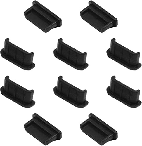 SHANFEILU Tappo antipolvere in silicone per mini porta HDMI, 10 pezzi | Tappo di protezione per presa digitale TV, computer, stampante, nero