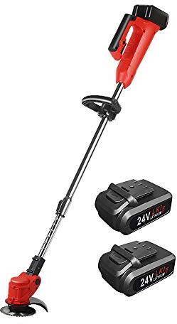 Decespugliatore a batteria Tagliaerba elettrico portatile tagliaerba tagliaerba telescopico con batteria al litio ricaricabile Attrezzo per potatura da giardino (Lawn Mower Red12v2battery)