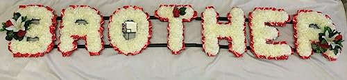 Silky Bouquets Brother Artificial Silk Funeral Tribute Flower Wreath 7 Letter Memorial Grandad