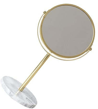 Beavorty Marble Desktop Kosmetikspiegel Mit Drehbarem Spiegel Marmor Sockel Praktischer Schminkspiegel Für Mädchen Kompakter Schminkspiegel Für Zuhause Und Büro