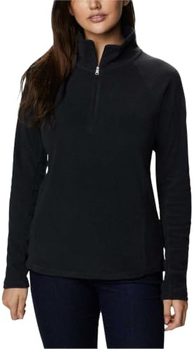 Columbia Glacial IV Half Zip Fleece-tröja för kvinnor svart, M