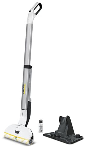 Kärcher EWM 2 Electric Wipe Mop, Cordless Floor Cleaner with 2 Rotating Microfibre Rollers, Battery Running Time: approx. 20 min, Area Performance per Battery Charge: approx. 60 m²