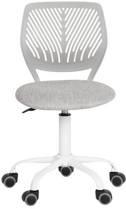 FurnitureR Silla de Oficina en casa, ergonómica, Ajustable, giratoria de Altura, Silla ejecutiva para Ordenador, para casa, Oficina, Estudio, Gris Claro