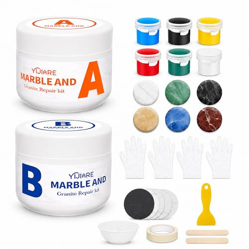 Marble Repair Kit,Tub, Tile and Shower Repair Kit,Shower Tray Repair Kits for Chips Dents Cracks Holes Scratchs, Bath Fix Kit - More Colour Choices