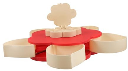 POPETPOP Contenitore Per Snack Organizer Per Caramelle e Frutta Secca Vassoio Girevole Per Alimenti Scatola Stoccaggio Per e Festa Supporto Sezioni Separate