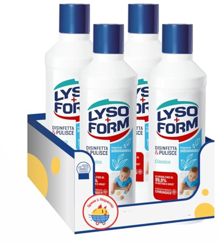 Detergente Pavimenti Disinfettante – 1100 ml – Variazioni 4/8/12 Pezzi (4)