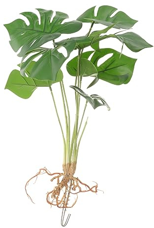 PartyKindom Pianta Artificiale Monstera Resistente Alluso Decorazione Verde per Casa e Scrivania Foglie Realistiche e Tatto Naturale Accessorio per Interni Senza Irrigazione