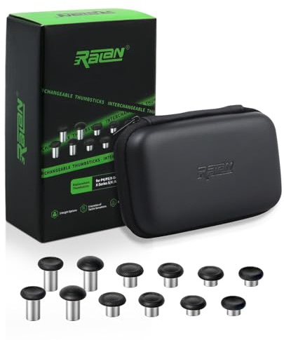 Gettimore Pulsanti joystick di ricambio per PS4, PS5, Xbox One, Series - Tappi bilancieri analogici 3D in lega EVA resistente e lega, confezione da 2