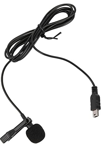 Taidda Mini Micrófono Profesional USB con Clamp/Holder para Cuello para Hero 3/4 - Micrófono Estéreo Omnidireccional para Grabación de Vídeo