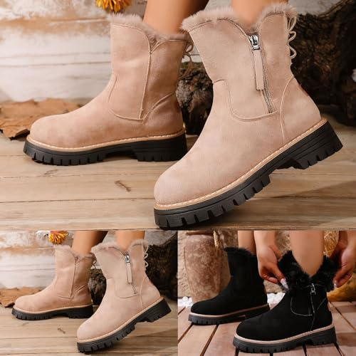 Stivali Da Neve Donna Doposci Scarponi Dopo Sci Impermeabili Stivaletti Termiche Scarpe Da Neve Con Fodera Imbottiti Invernali Snow Boots Antiscivolo Calde Per All'Acqua Trekkin