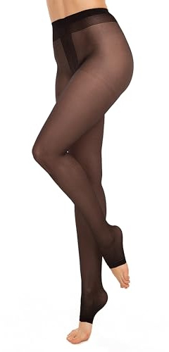 GLAMORY Toeless 20 Medias finas sin dedos Negro 4XL