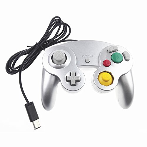 GAMEGUGU Gamepad,Console Da Gioco, Joired Controller Joypad Joystick Gamepad Per Nintendo Per Gamecube Controller Per Wii Vibrazione Gameing, Argento