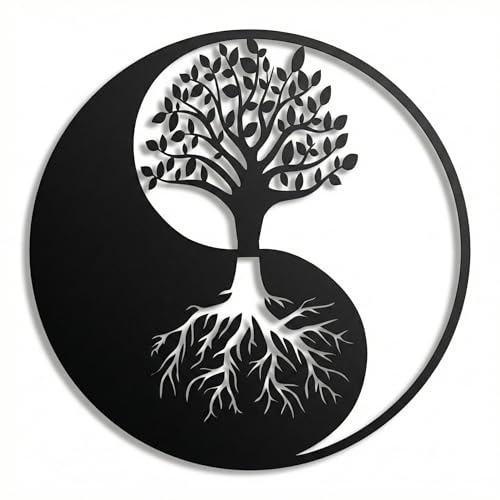 DEKADRON decorazione da parete in metallo, albero della vita, decorazione da parete in metallo, 45 x 45