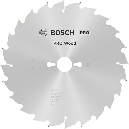 Bosch 1x PRO Wood Kreissägeblatt für Tischkreissägen mit Dehnungsschlitzen (für Weichholz, Hartholz, Ø mm, Professional Zubehör Tischkreissäge)