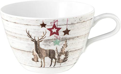 Seltmann 001.753895 Life porslin mjölkkaffekopp, rund, brun, 0,37 L, 13,7 cm diameter, 7,1 cm höjd, 6 stycken