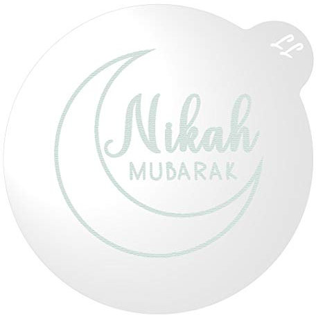 LissieLou Nikah Mubarak Cookie Embosser Ramadan Eid Celebrations Icing Fondant Stamp - Clear