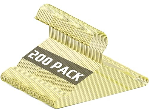 36 Stück 40 cm Baby Kleiderbügel Gold Metall Kinder Kleiderbügel mit Rutschfester Nut Rostbeständig Platzsparend, Robust und Haltbar für Anzug T-Shirt Hemd Mänteln Hosen Kleidung(Gold, 16 x 8 Zoll)