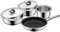 WMF Click&Serve Bratpfanne Induktion, ohne Edelstahlgriff, Cromargan Edelstahl (mit Edelstahlgriff, Topfset 7-teilig)