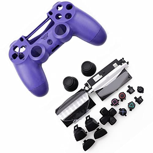 HUAYUWA Boîtier de manette de jeu en plastique avec boutons pour PlayStation 4 Slim 4.0 JDS-040 JDM-040 (version V1) Violet