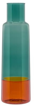 REMEMBER Glaskaraffe - aus Borosilikatglas, H 28 cm, Ø 9 cm - Bunte Glaskaraffe