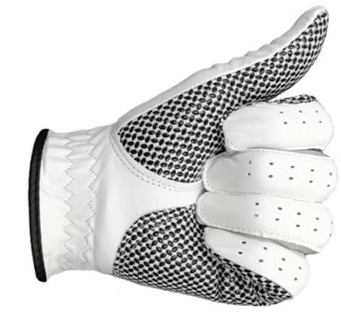 pistro Herren Golfhandschuhe aus hochwertigem Leder, stabiler Griff, langlebig, echtes Leder, Golfhandschuhe für Herren, linke Hand, links 23